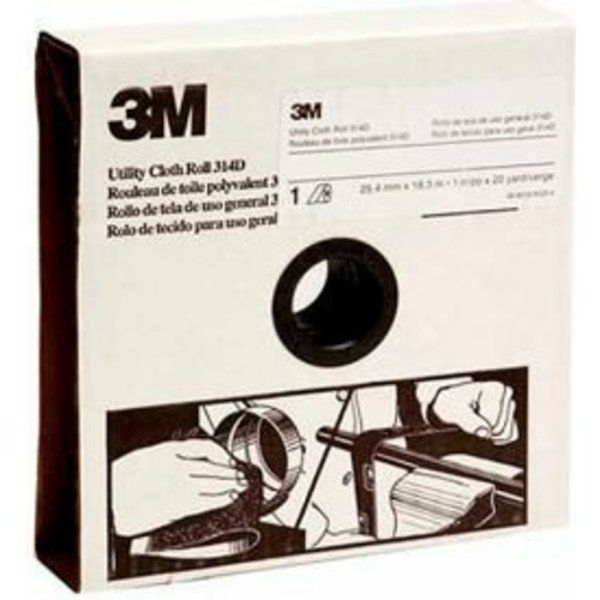 3M 3M Utility Cloth Roll, 1-1/2 W x 50 Yd, Aluminum Oxide, P80 Grit 7000118531